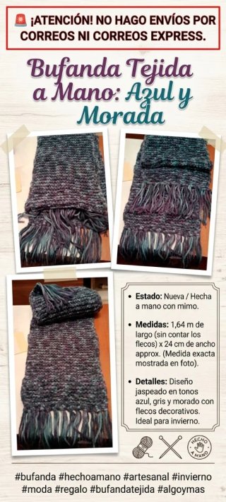 Bufanda de Lana Hecha a Mano