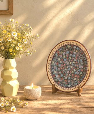 ARTESANIA CHINA, MILEFLEURS,  FLORES SOBRE ORO