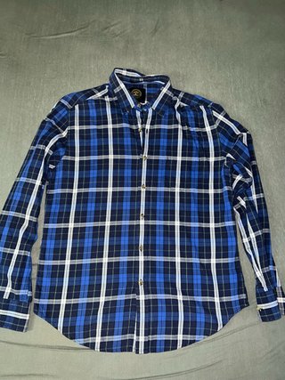 Camisa de cuadros azul