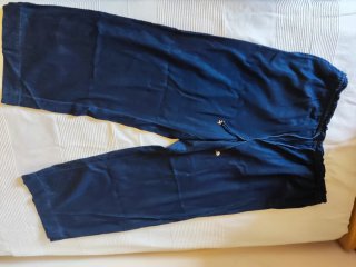 Pantalón ancho denim azul