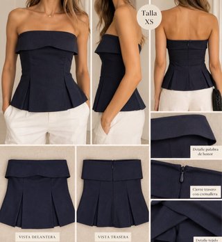 Top Palabra de Honor Azul Talla XS