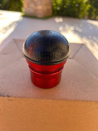 Pomo de palanca de cambios rojo y negro