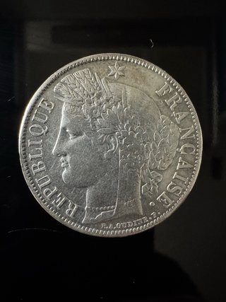 Moneda de Plata 5 Francos 1851