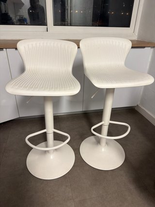 Set de 2 Taburetes Blancos