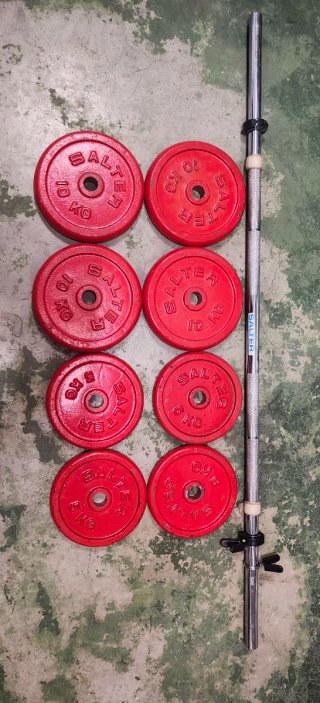 Set de Pesas Salter 60kg + Barra 1,50m