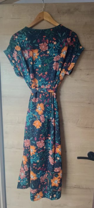 Vestido Midi Zara Estampado Talla XS