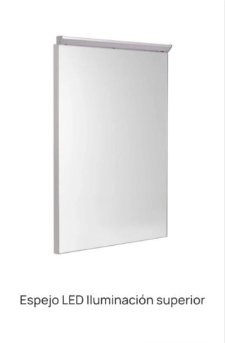 Espejo con luz LED superior
