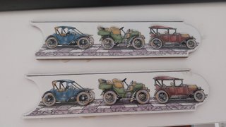 2 Azulejos Decorativos Coches Antiguos