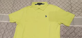 Polo nuevo U.S. Polo Assn. verde lima talla M