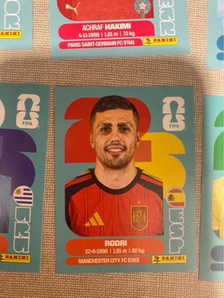 Cromo Panini Rodri Mundial 2026
