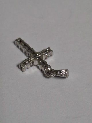 Colgante Cruz Plata de Ley 925 con Brillante