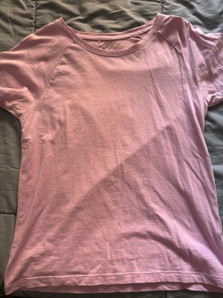 Camiseta de manga corta rosa