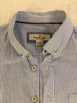 Camisa rayas azules Massimo Dutti