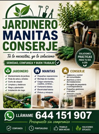 Jardinero y manitas