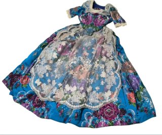 Traje de Valenciana Fallera Azul