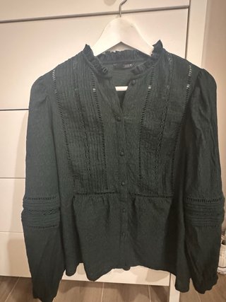 Camisa Zara Verde Oscuro