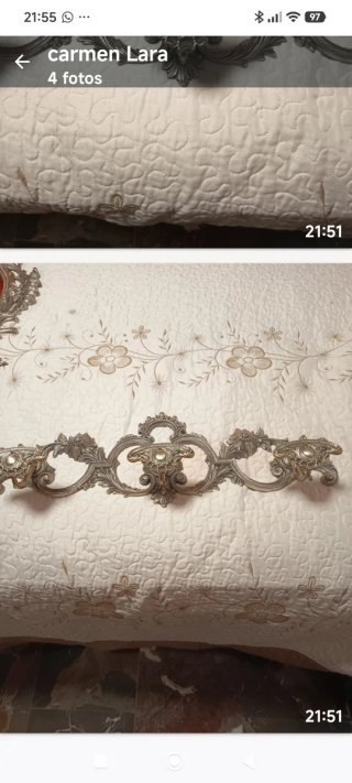 Percha de Pared de bronce Plateado