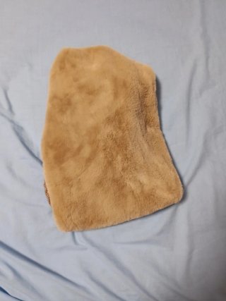 Bufanda de Pelo Sintético Beige