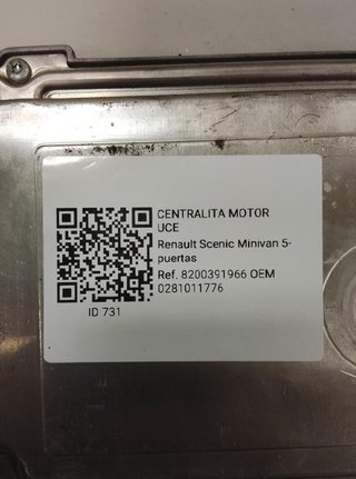 Renault 731 centralita motor uce 0281011776 scenic