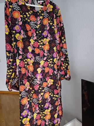 Vestido camisero manga larga estampado