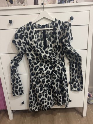 Vestido Estampado Animal Shein Talla S