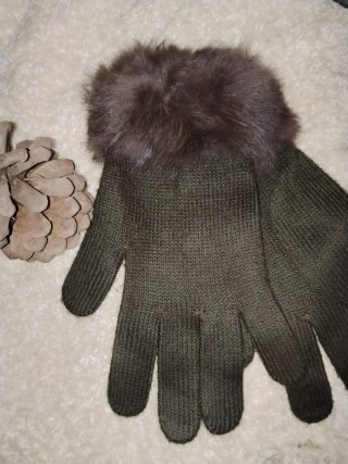 Guantes de lana y pelo
