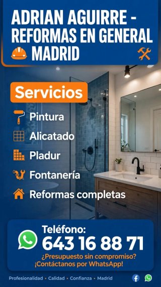 Servicios de reformas en general baños y  cocina