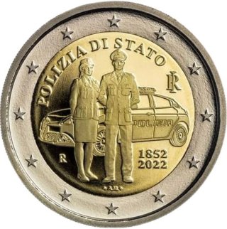 2 € Italia 2022 Polizia di Stato