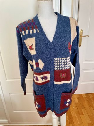 Chaqueta Vintage con Bordados de Perros