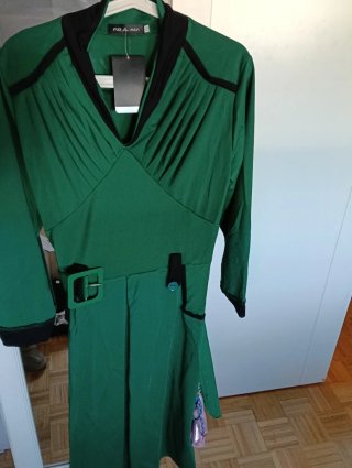 Vestido Fuz Men Verde y Negro