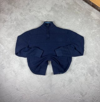 Jersey Chaps Azul Marino Quarter Zip Talla L