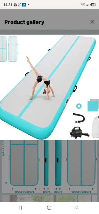 Airtrack AK Sport para Gimnasia