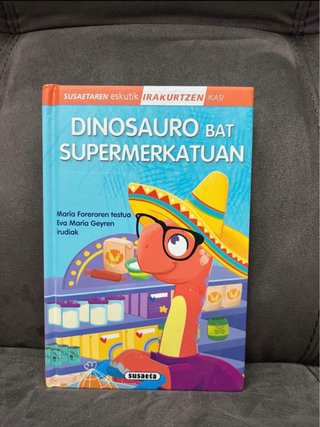 Libro Dinosauro bat supermerkatuan. Liburu euskera