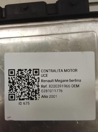 Centralita motor uce renault 0281011776 megane 675