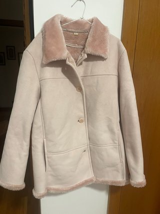 Abrigo de simil ante rosa pal
