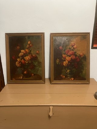 Set de 2 Cuadros al Óleo de Bodegones