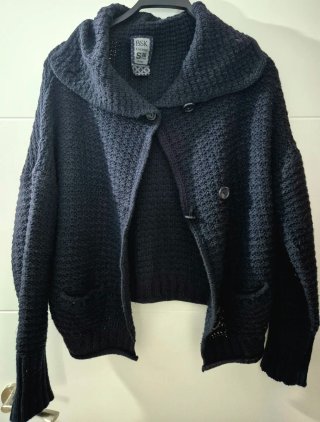 Chaqueta de punto azul BSK