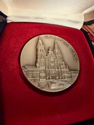 Medalla Plata Visita Juan Pablo II Galicia 1982