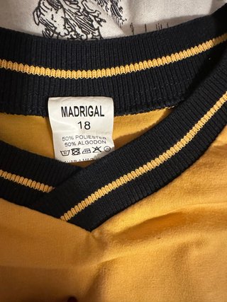 Camiseta Madrigal Amarilla Talla 18