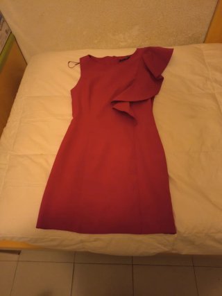 Vestido de fiesta rosa fucsia