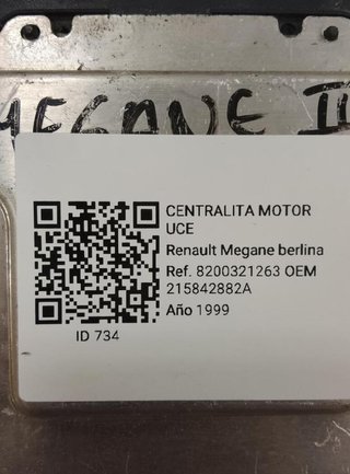 734 215842882a centralita motor uce renault megane
