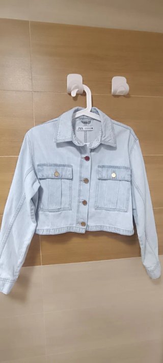 Cazadora vaquera Zara azul claro Talla S