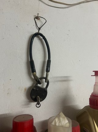 Candado Antiguo de Hierro y Latón con Llave