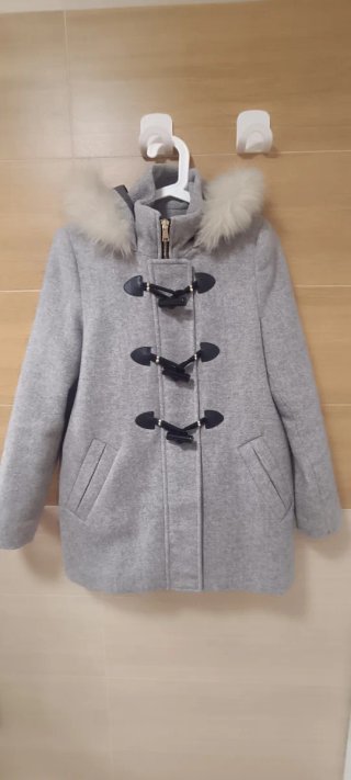Abrigo Sfera Gris con Capucha Talla M