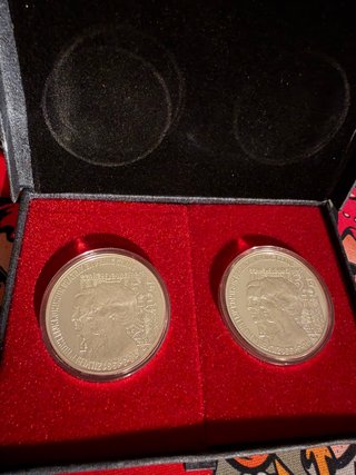 Set 2 Monedas Plata Conmemorativas Neerlandesas