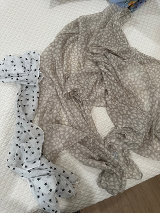 Set de 3 pañuelos y pashmina