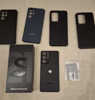 Samsung S21 Ultra 5G 128GB, impoluto y con fundas