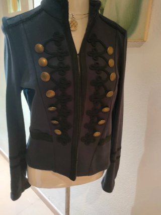 Chaqueta Estilo Militar Azul Talla L