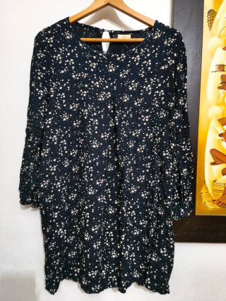 Vestido Manga Larga Estampado Talla 46