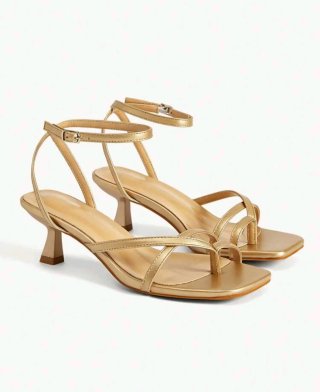 Sandalias Doradas de Tacón